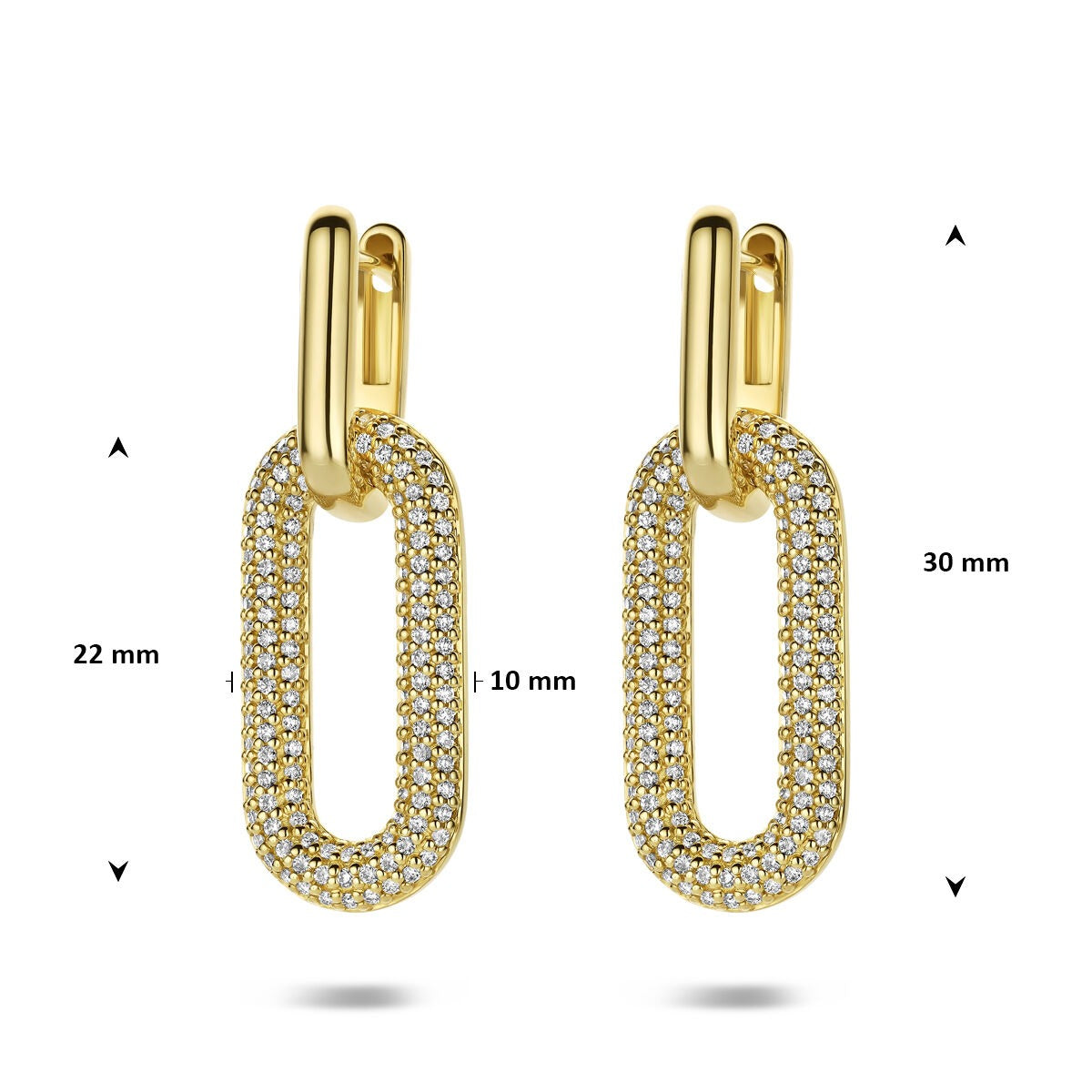 14 Karat Gelbgold-Ohrringe mit Diamant