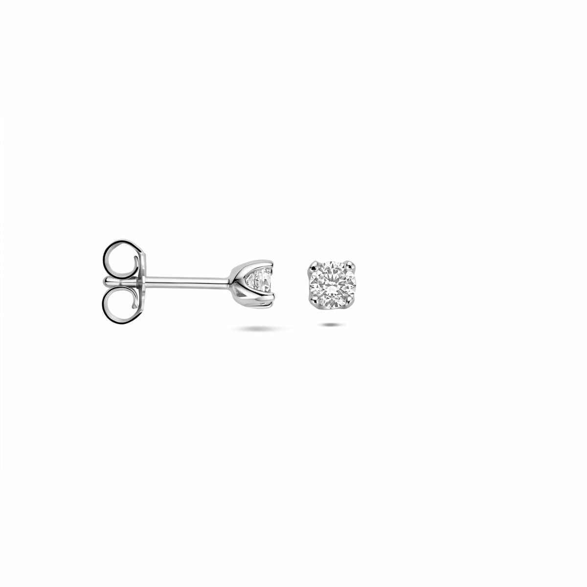 Ohrstecker Silber Zirkonia – rhodiniertes 925er Silber