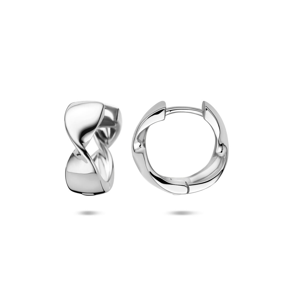 Klappcreolen für Damen aus Silber – 15 x 6 mm