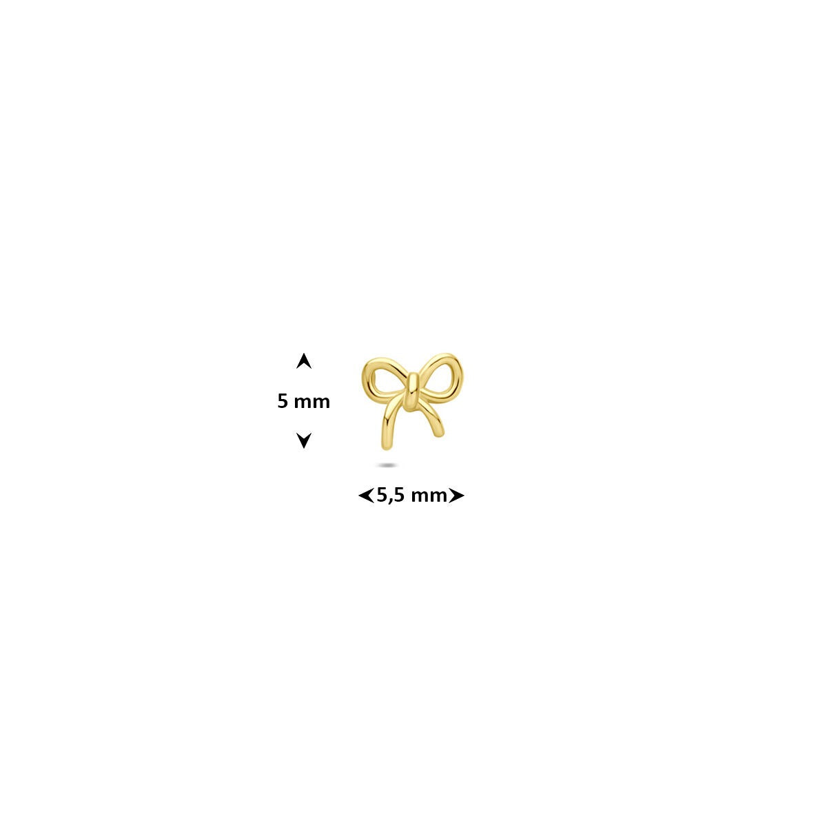 9 Karat Gold Piercing Schleife