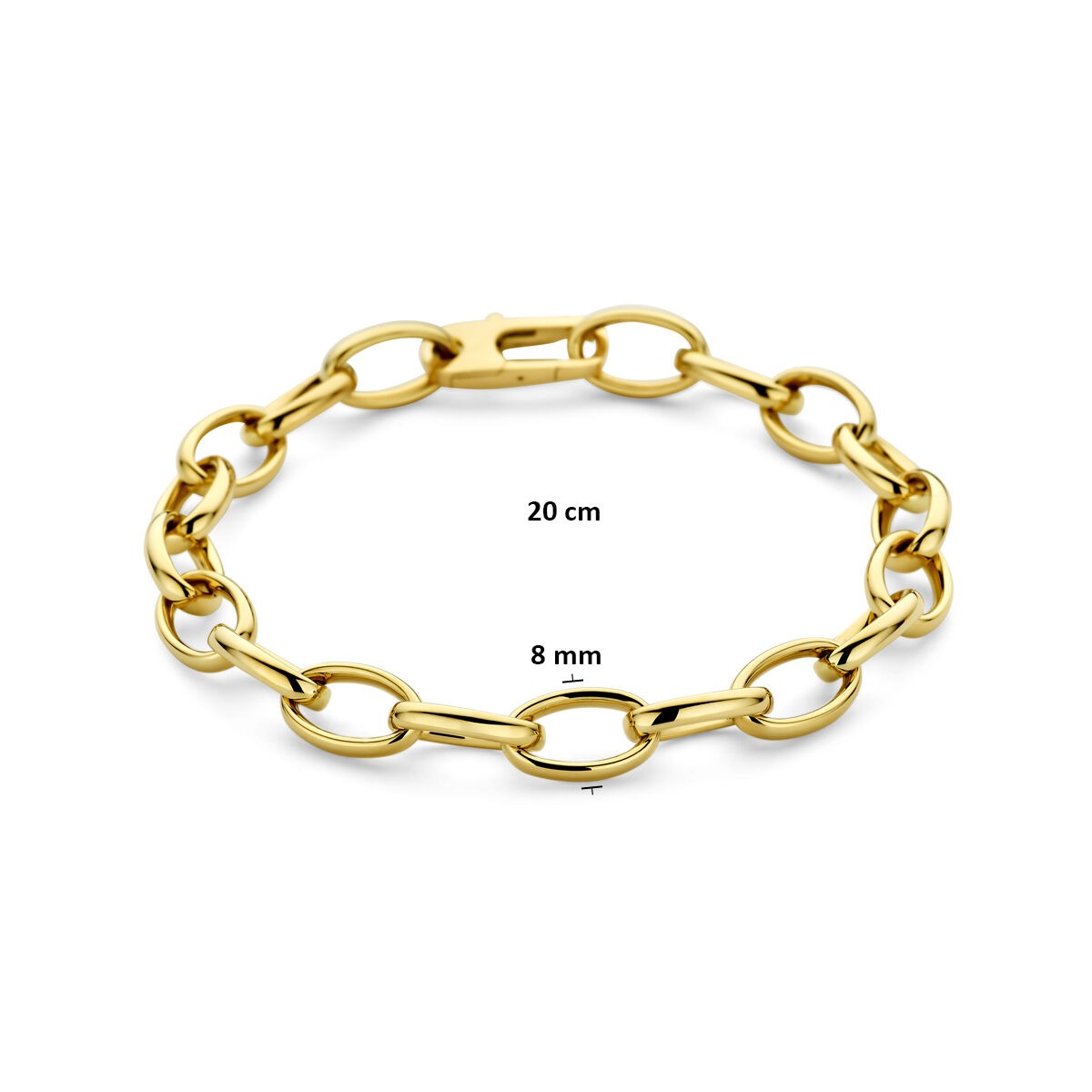 Gold Damenarmband – 14 Karat Ankerkette 8 mm