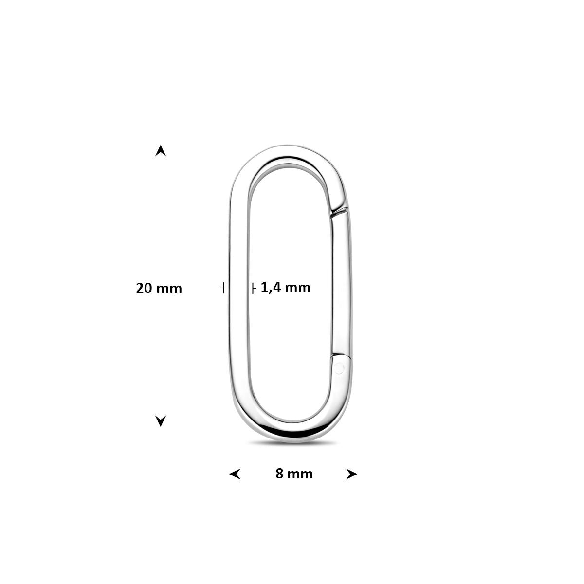 Rhodinierter Silberstecker