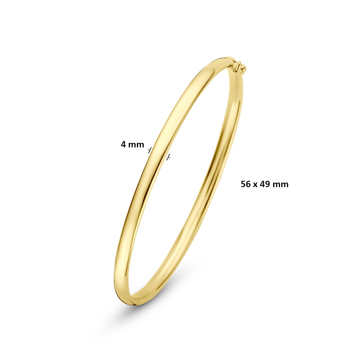 14k Gelbgold Silgold Armreif 4 mm Damen