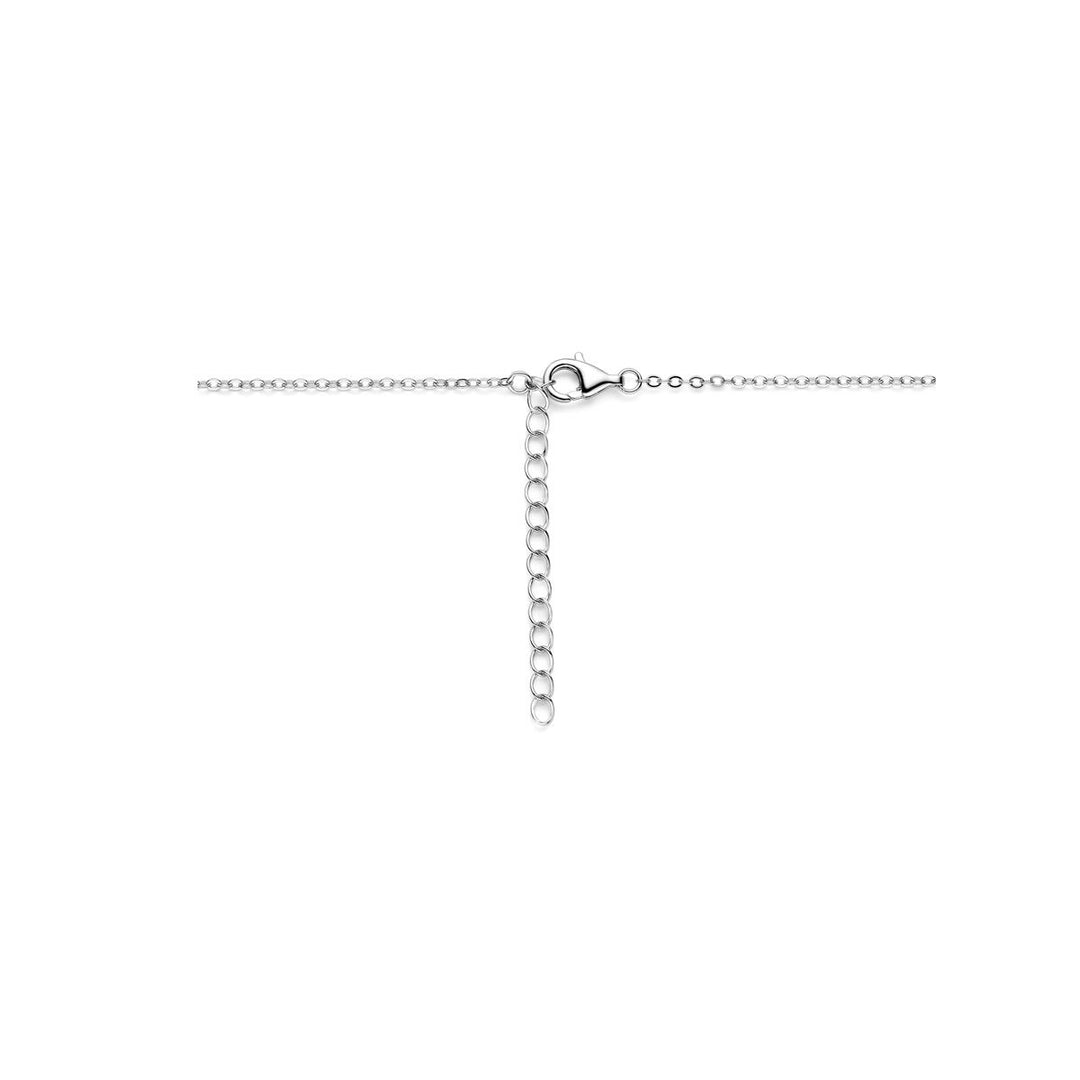 Gerhodineerd zilveren collier met hartje