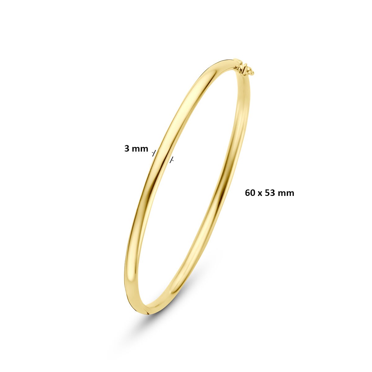 9K Gelbgold Armreif mit Silberkern