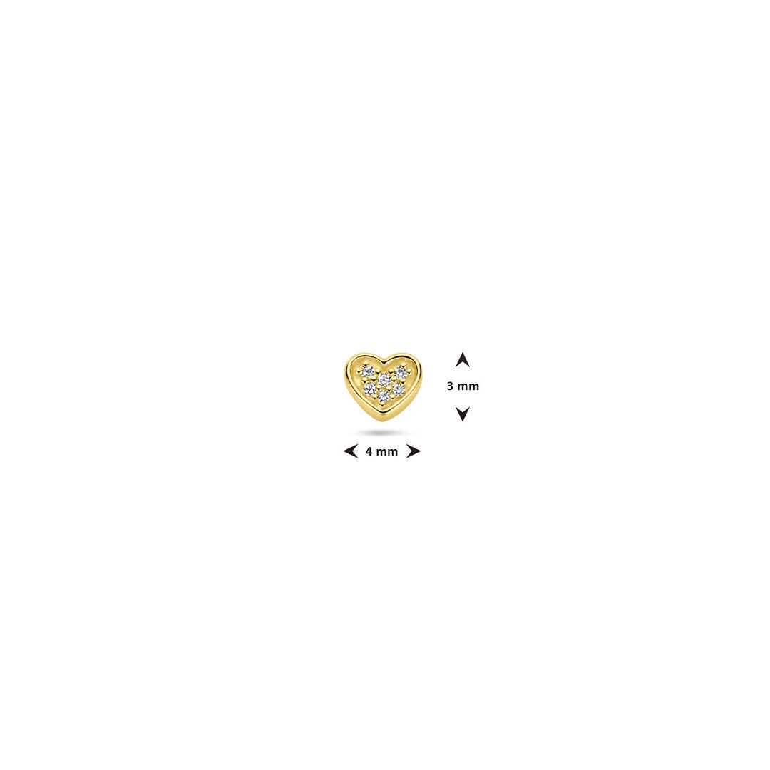 Ohrstecker Herzdiamant 0,01 ct h SI pro Stück 14K Gelbgold
