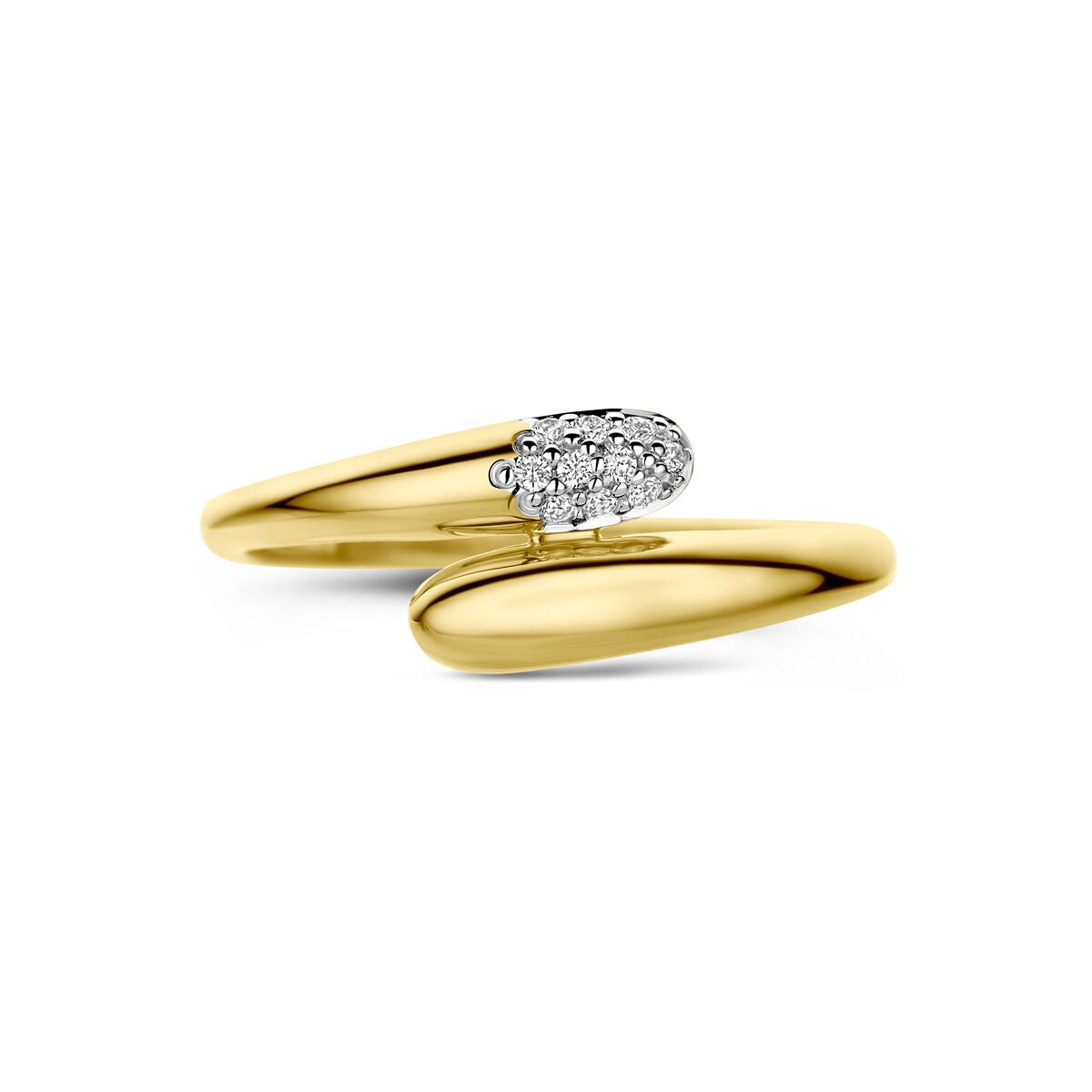14 K Gelbgoldring mit Diamant