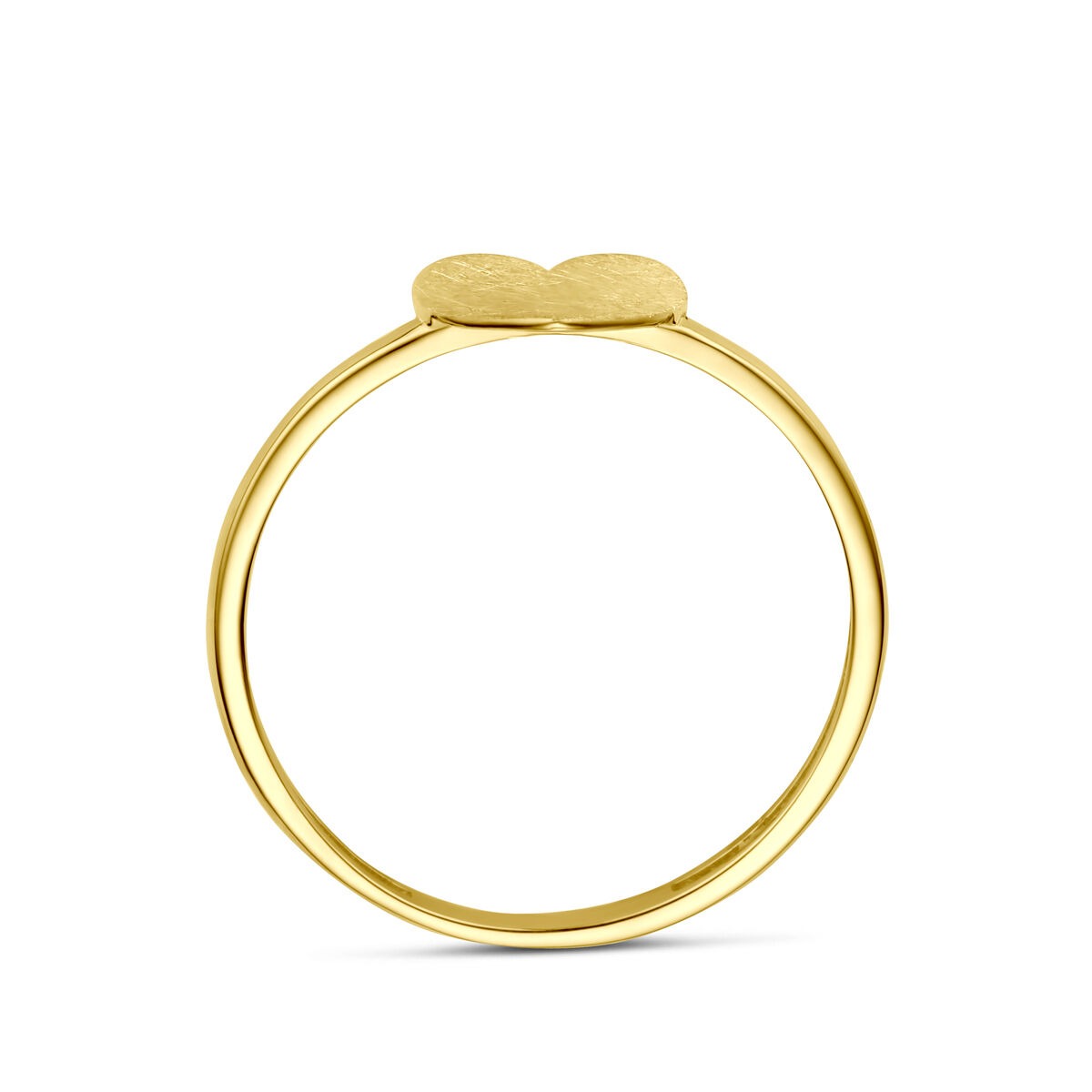 Goldring mit Herz – 14 Karat Gelbgold