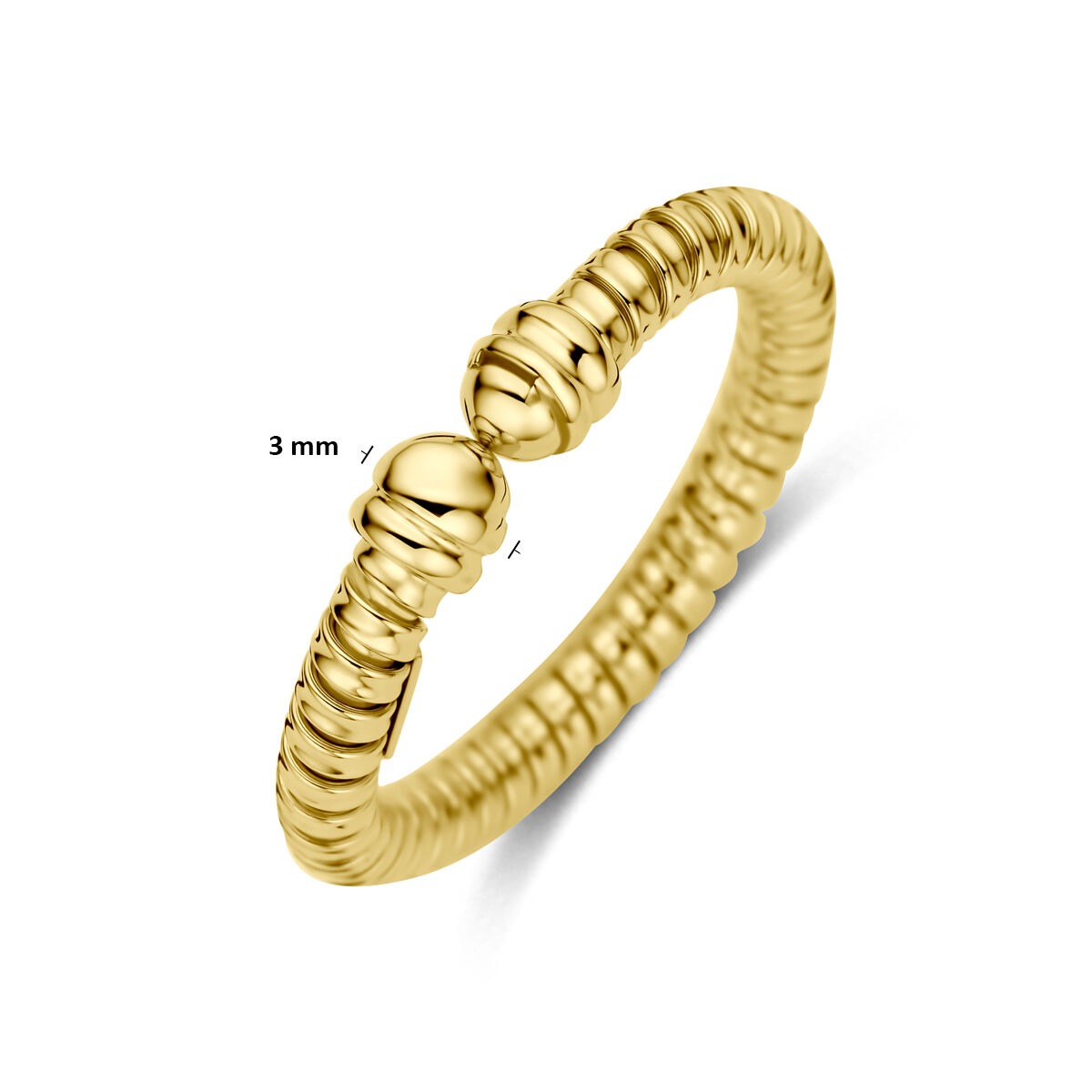 14 Karat Gelbgoldring 3 mm Damen