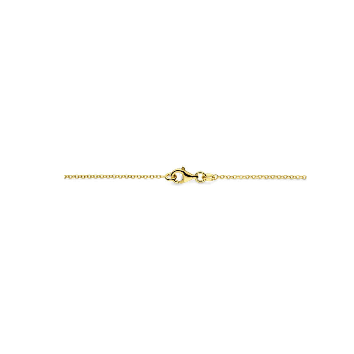 Goldene Damenkette mit doppeltem Tropfenanhänger – 14 Karat Gelbgold