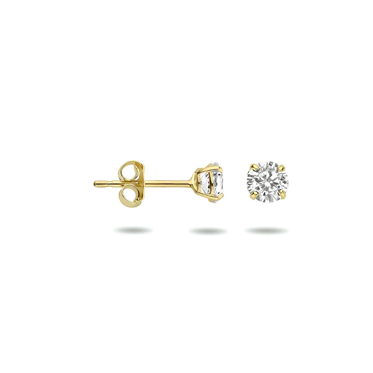 9 Karat Gelbgold Ohrstecker mit Zirkonia