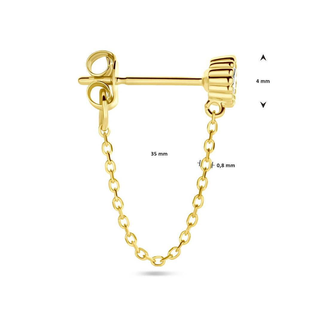 Ohrstecker Zirkonia pro Stück 14K Gelbgold