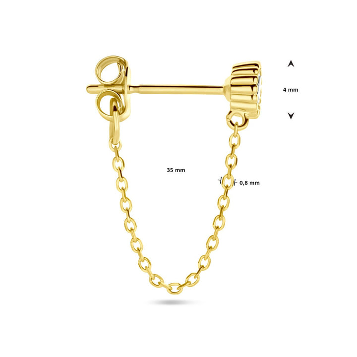 Ohrstecker Zirkonia pro Stück 14K Gelbgold