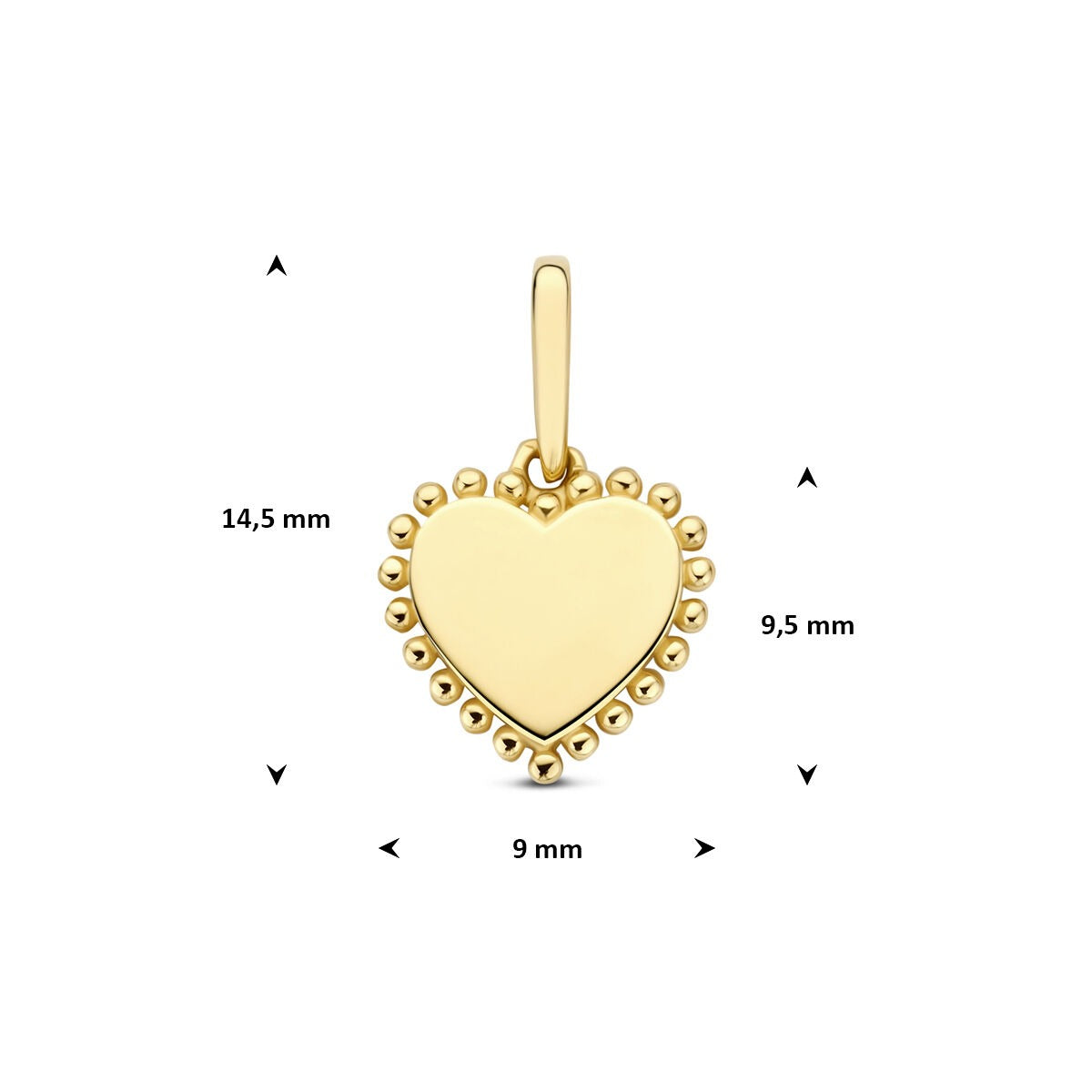 14k Gelbgold Herzanhänger