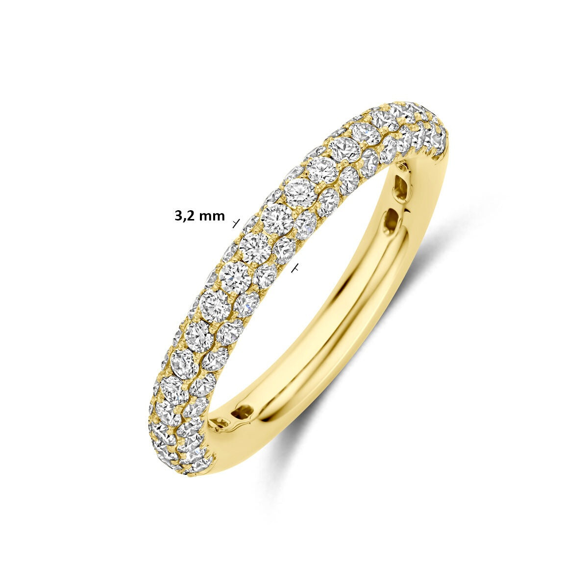 14K Gelbgoldring mit Diamant 1,24ct