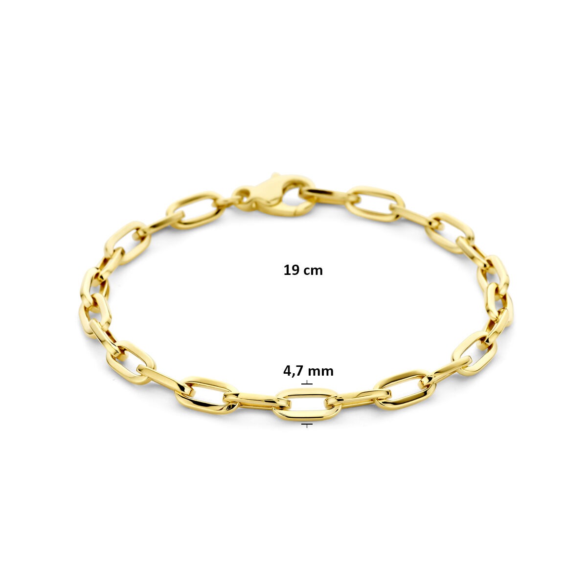 14k Gelbgold Damenarmband mit Ankerkette