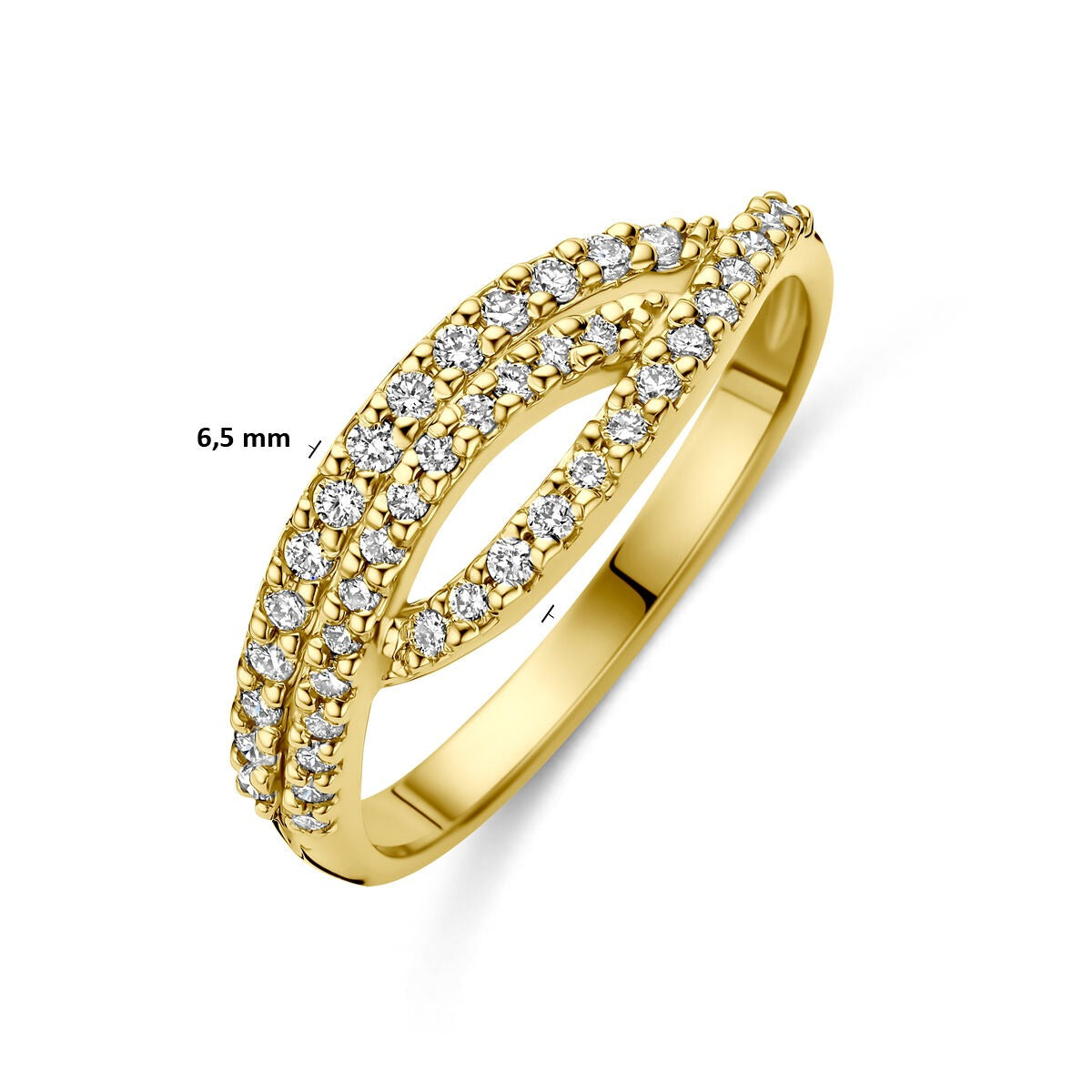 14 Karat Gelbgoldring mit im Labor gezüchtetem Diamanten