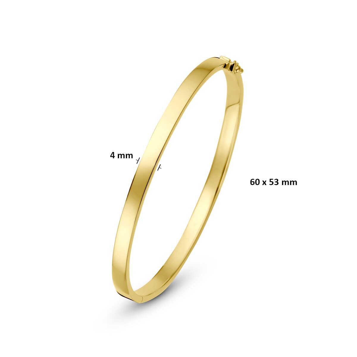 9K Gelbgold Armreif mit Silberkern
