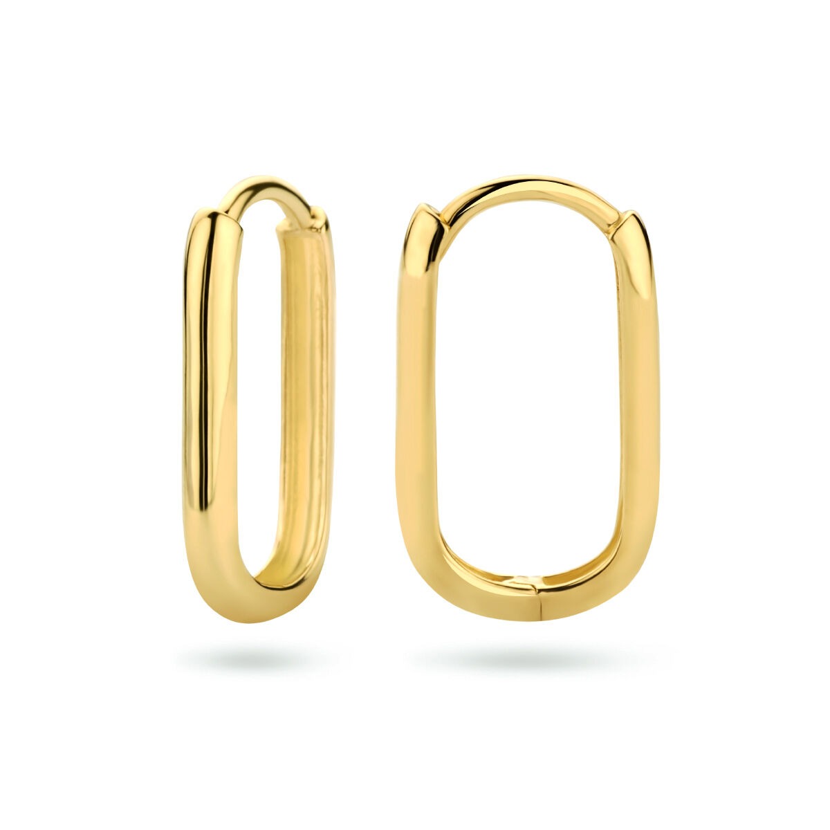 9 Karat Gelbgold Klappcreolen 16 mm
