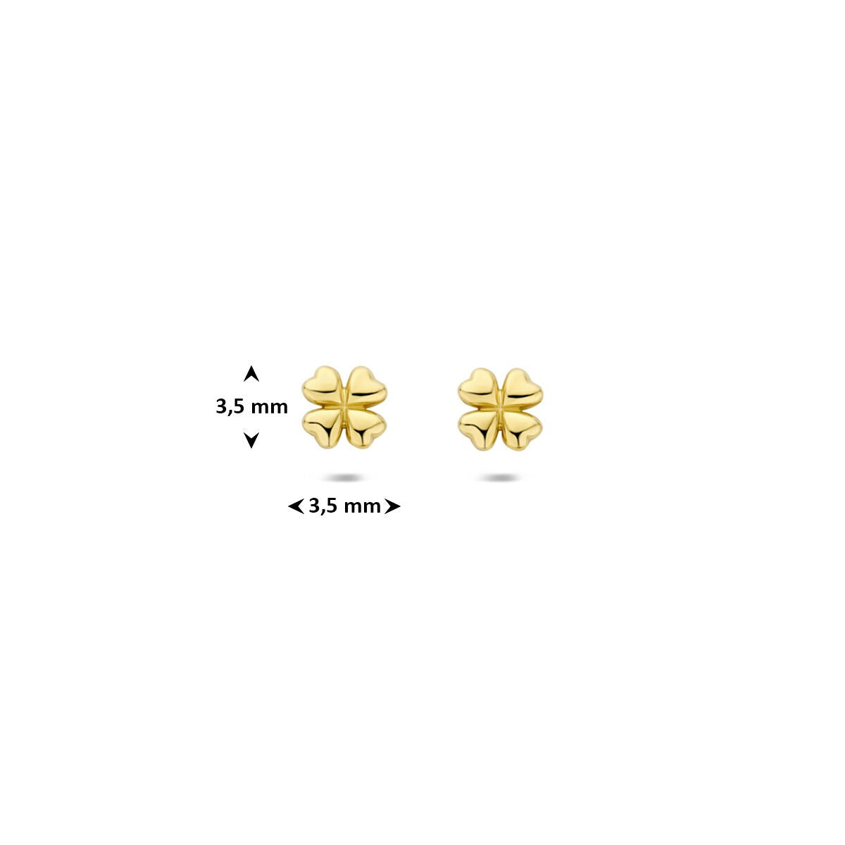 9k Gelbgold Ohrstecker Kleeblatt
