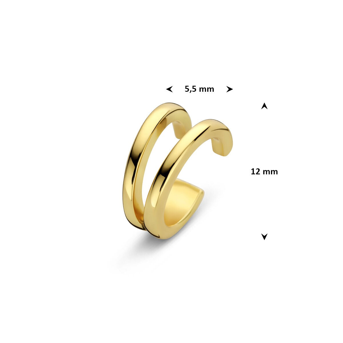 Vergoldeter Silber-Ear-Cuff – moderne Schlichtheit mit goldenem Glanz