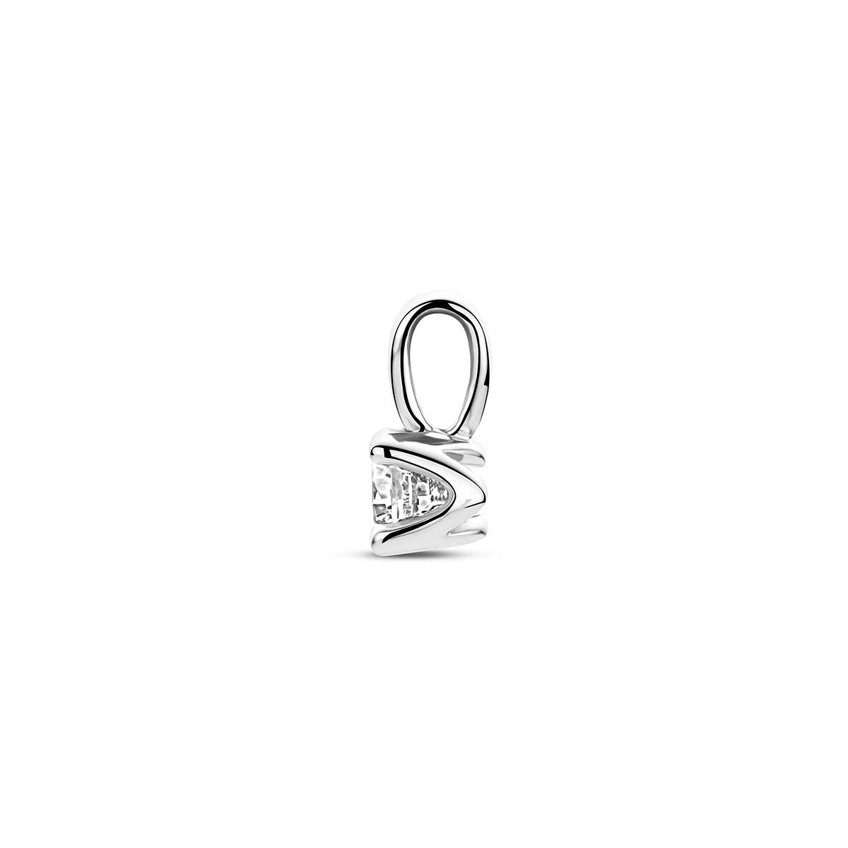 Anhänger aus Sterlingsilber mit Zirkonia – rhodiniert, 925er Silber
