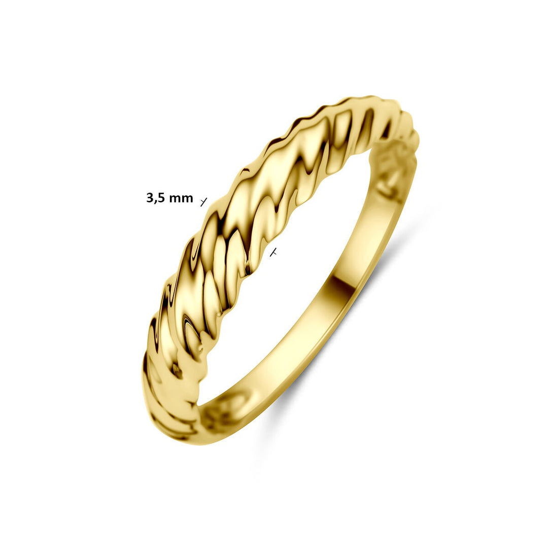 14k Geelgouden gedraaide ring