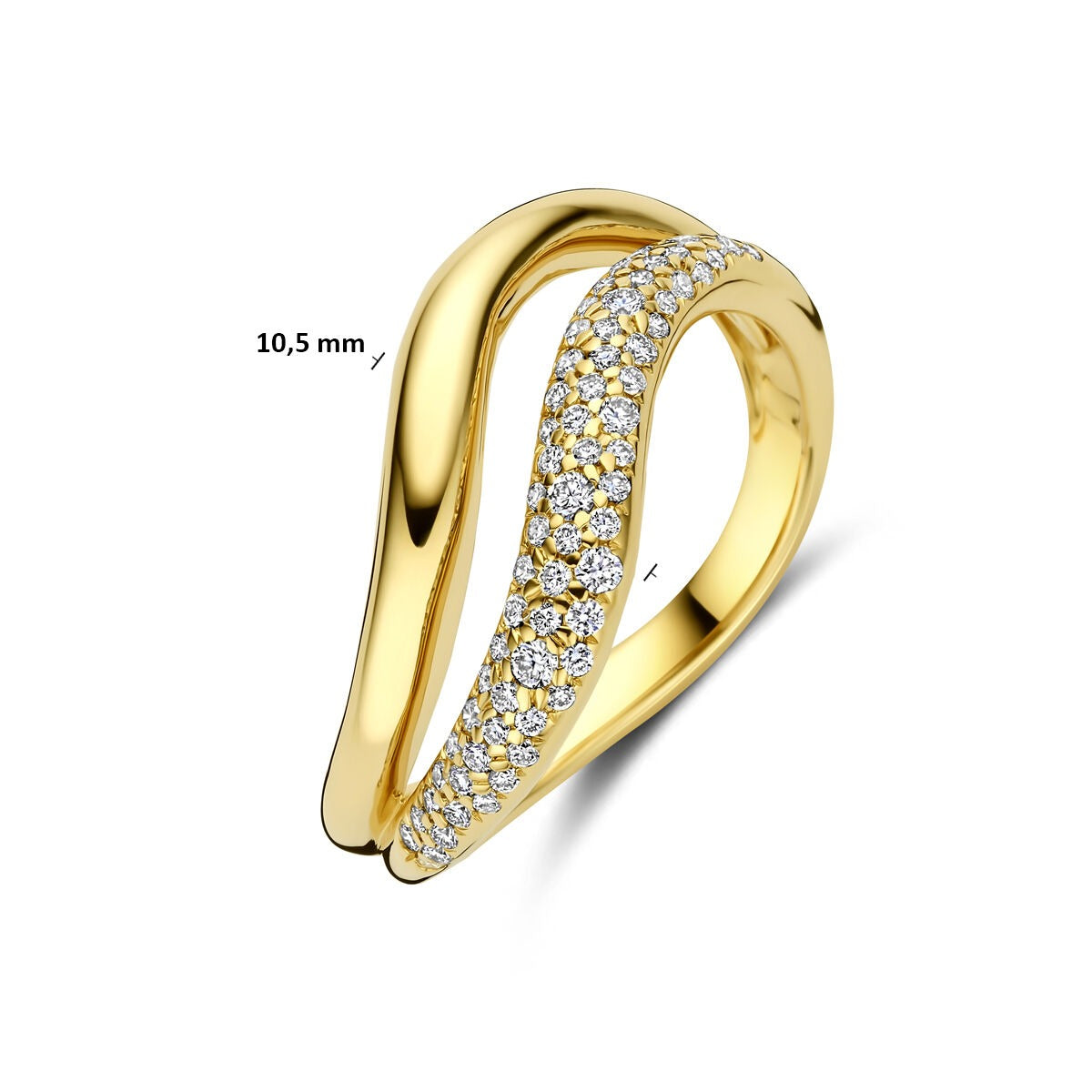 14k Gelbgoldring mit Diamant 0.32ct