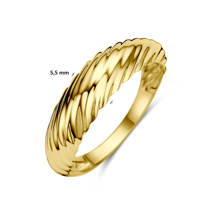 14k Geelgouden gedraaide ring 5,5 mm