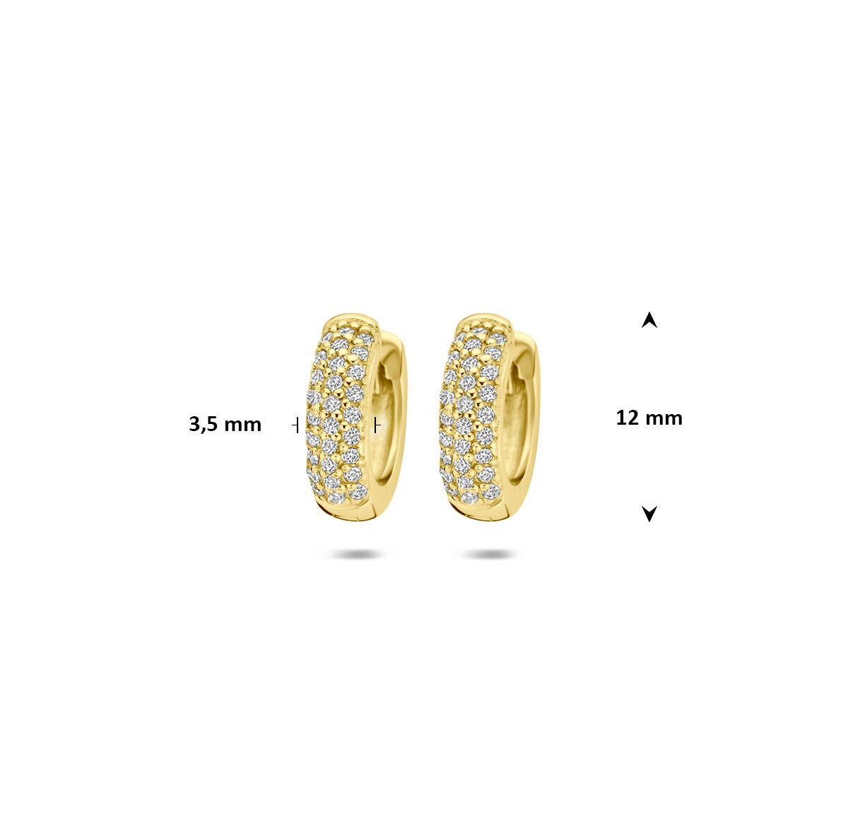 Vergoldete Ohrringe aus 925er Silber mit Zirkonia