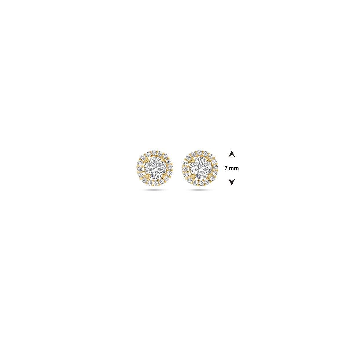 9k Gelbgold Ohrstecker mit Zirkonia