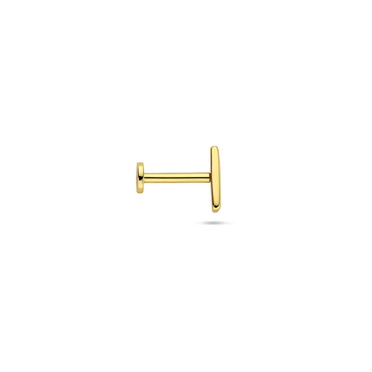 Vergoldetes Silber-Flat-Back-Piercingbalken – 925er Silber