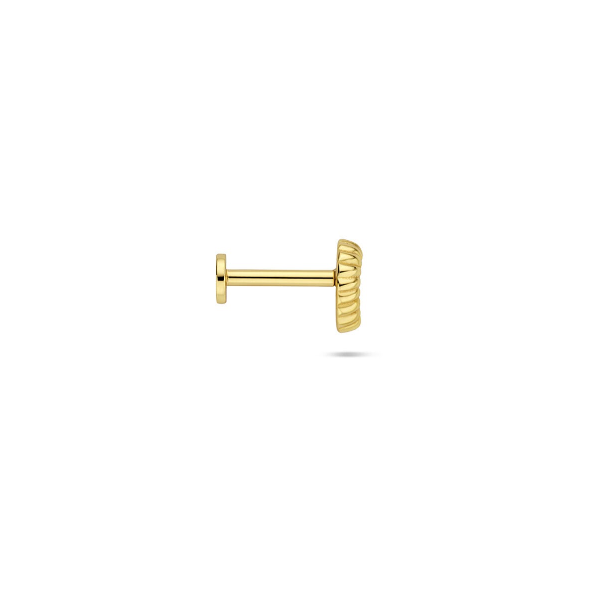 Vergoldeter Silber Flat Back Piercing Nautilus Muschel – 925 Silber