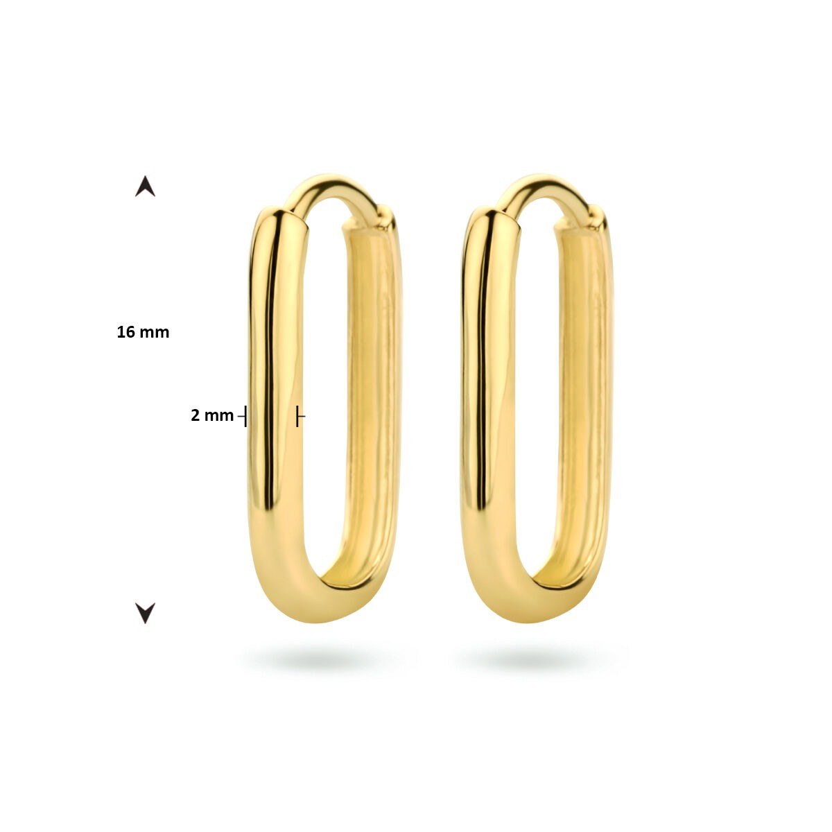 9 Karat Gelbgold Klappcreolen 16 mm