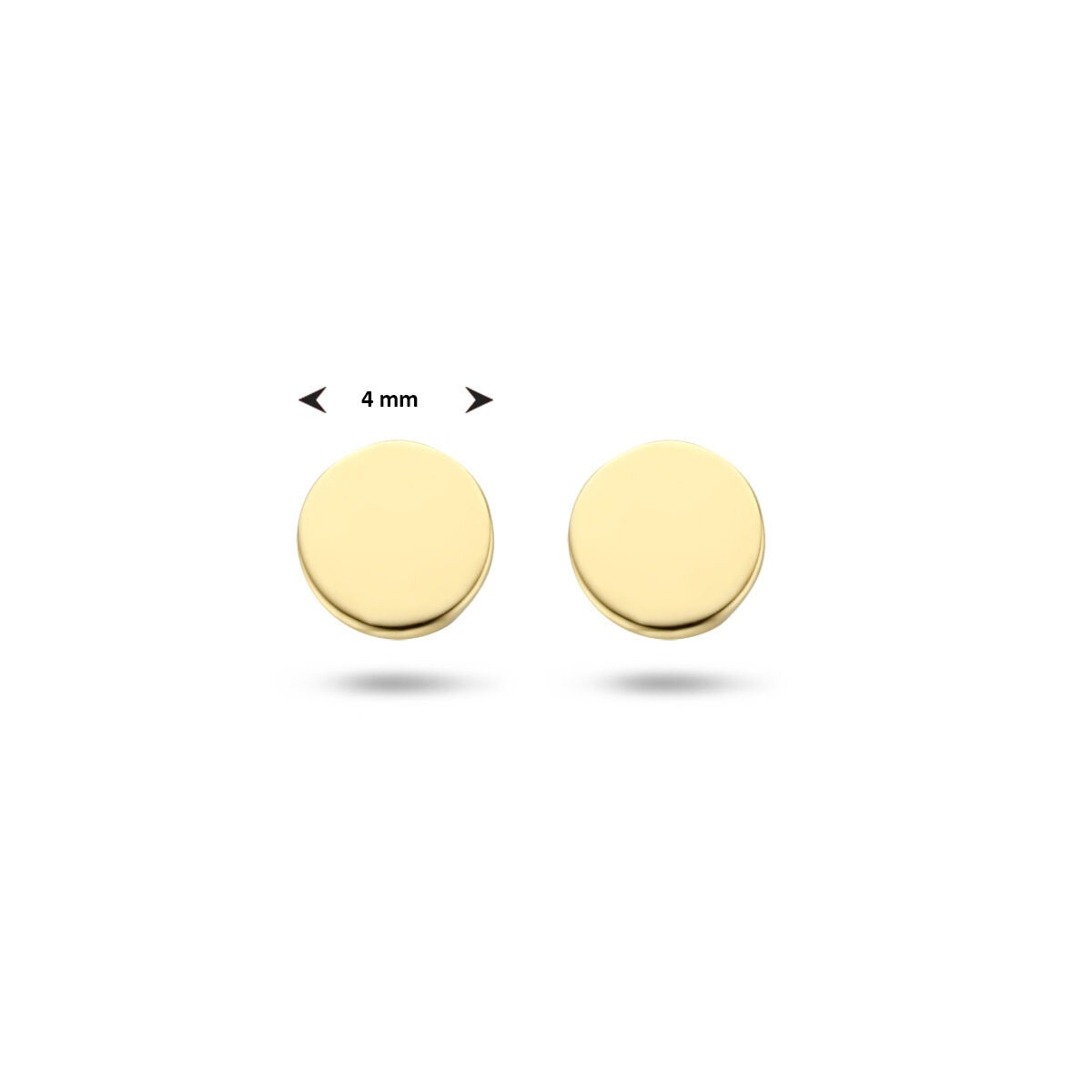 9 Karat Gelbgold runde Ohrstecker