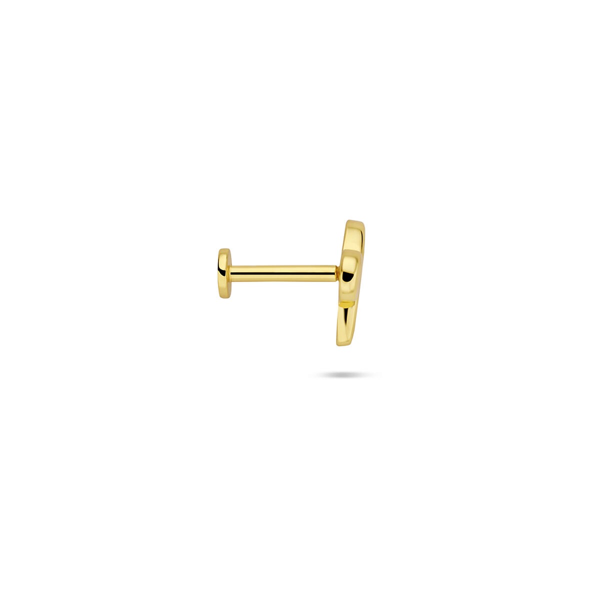 Vergoldetes Silber-Flatback-Piercing Schleife – 925er Silber
