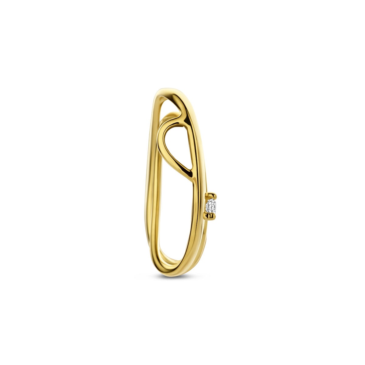 Goldanhänger mit Diamant – 14 Karat Gelbgold