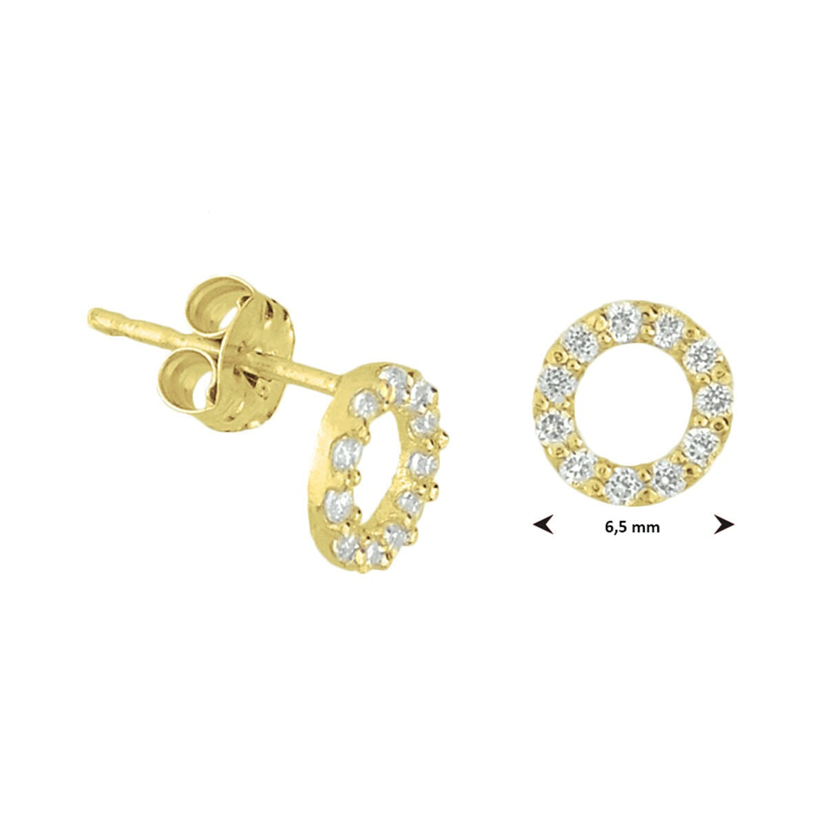 9K Gelbgold Ohrstecker mit Zirkonia