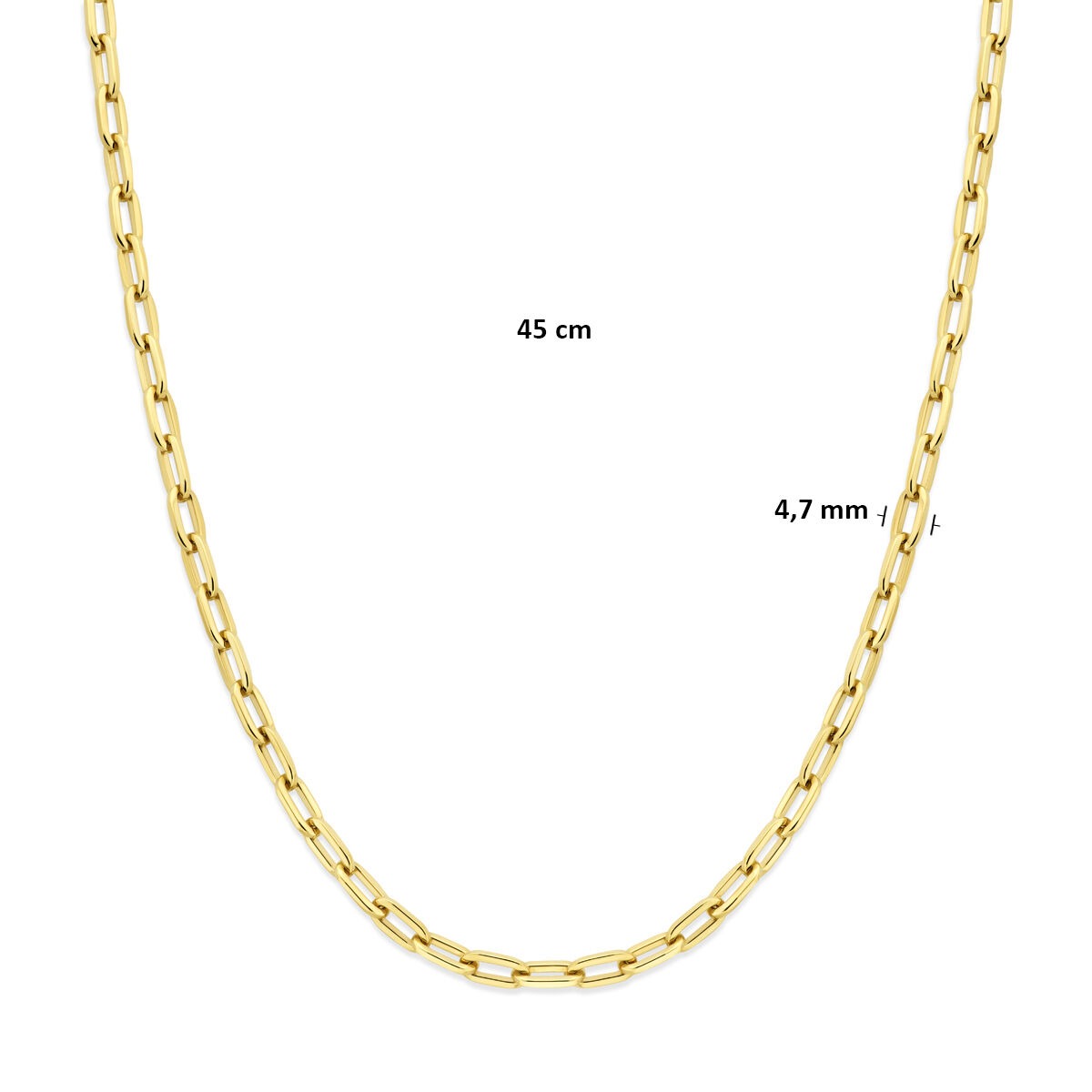 Goldene Damenkette – 14K Ankerkette 4,7 mm