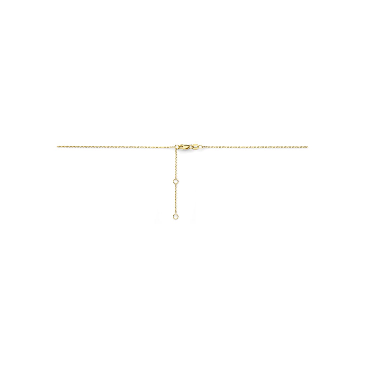 14k Gelbgoldkette mit Diamantherz