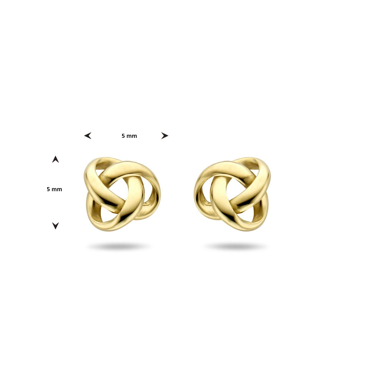 9 K Gelbgold-Ohrstecker mit Knotenmuster