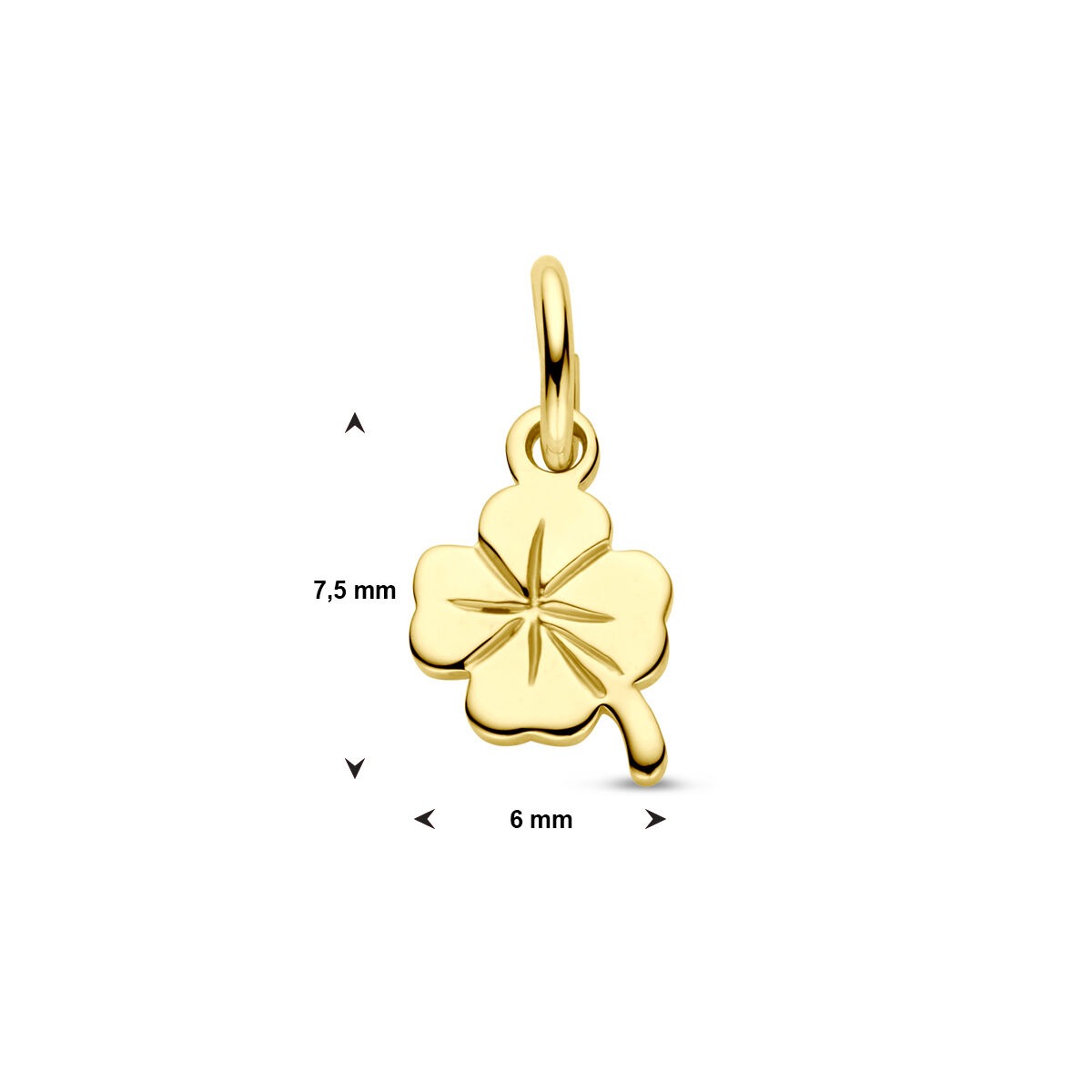 Goldener Kleeblatt-Anhänger – 9 Karat Gelbgold