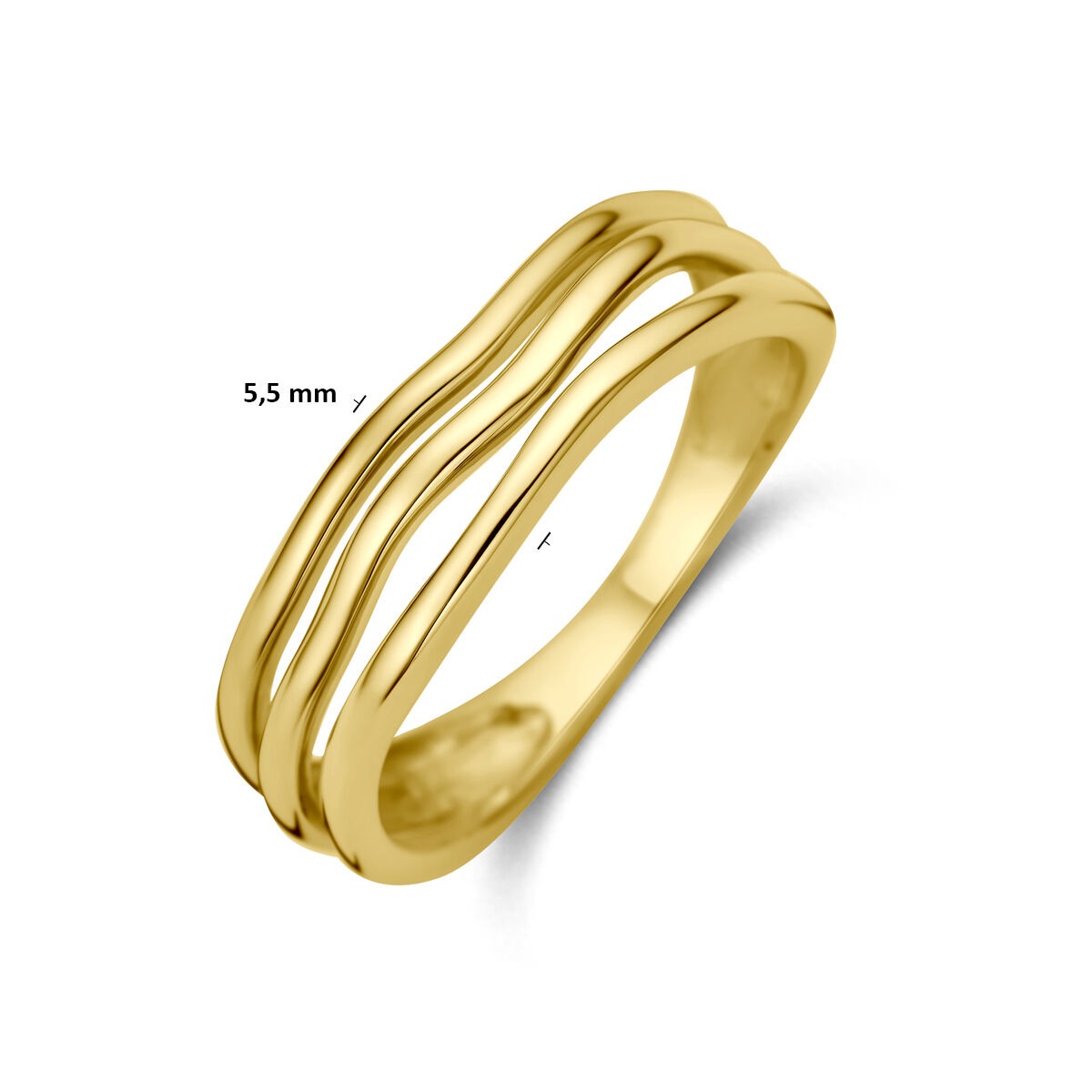 14K Gelbgoldring 5,5 mm Damen