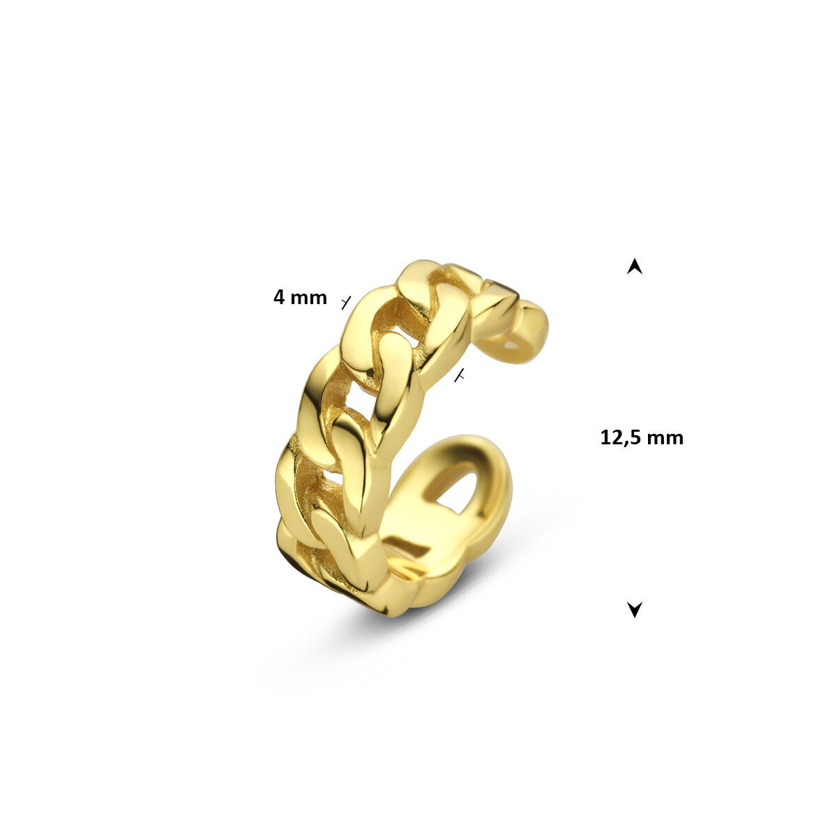 Vergoldete Silber-Ear Cuff Damen – gelbgoldfarben