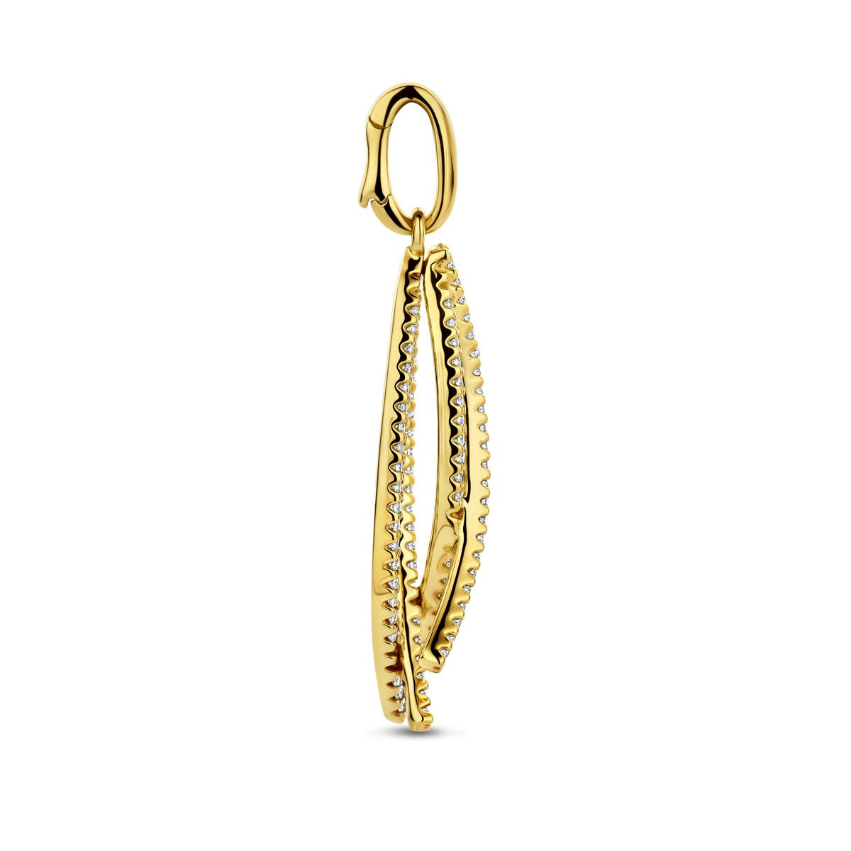 14K Gelbgoldanhänger mit Diamant