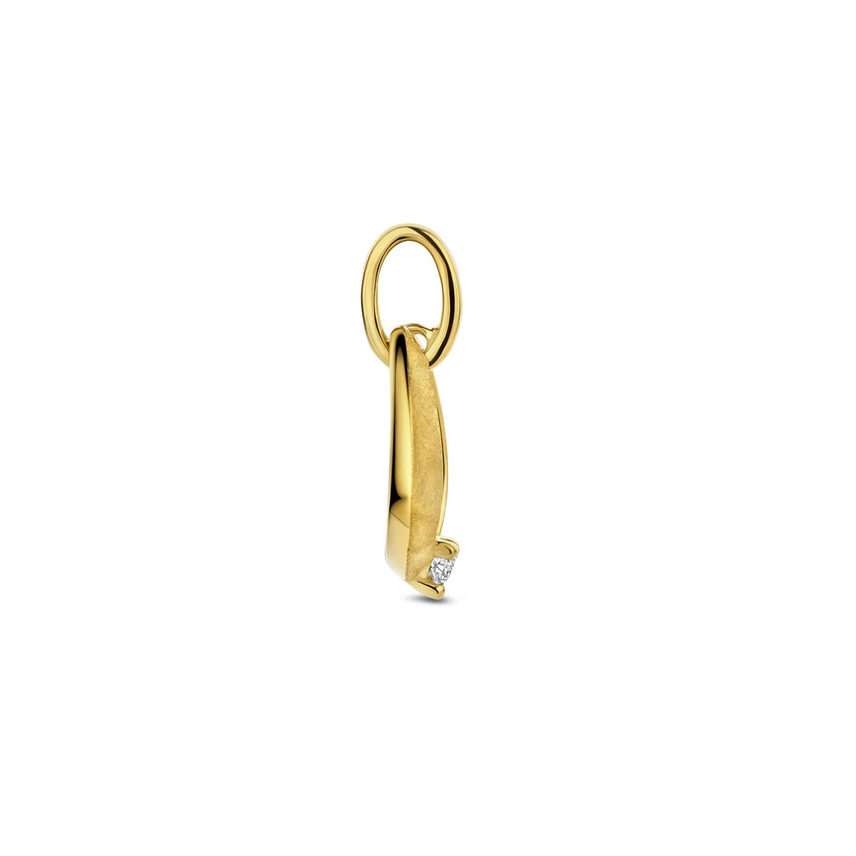14k Gelbgoldanhänger mit Diamant