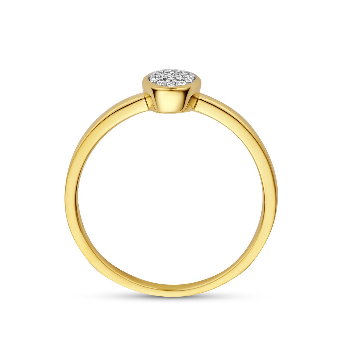 14 Karat Gelbgoldring mit Diamant