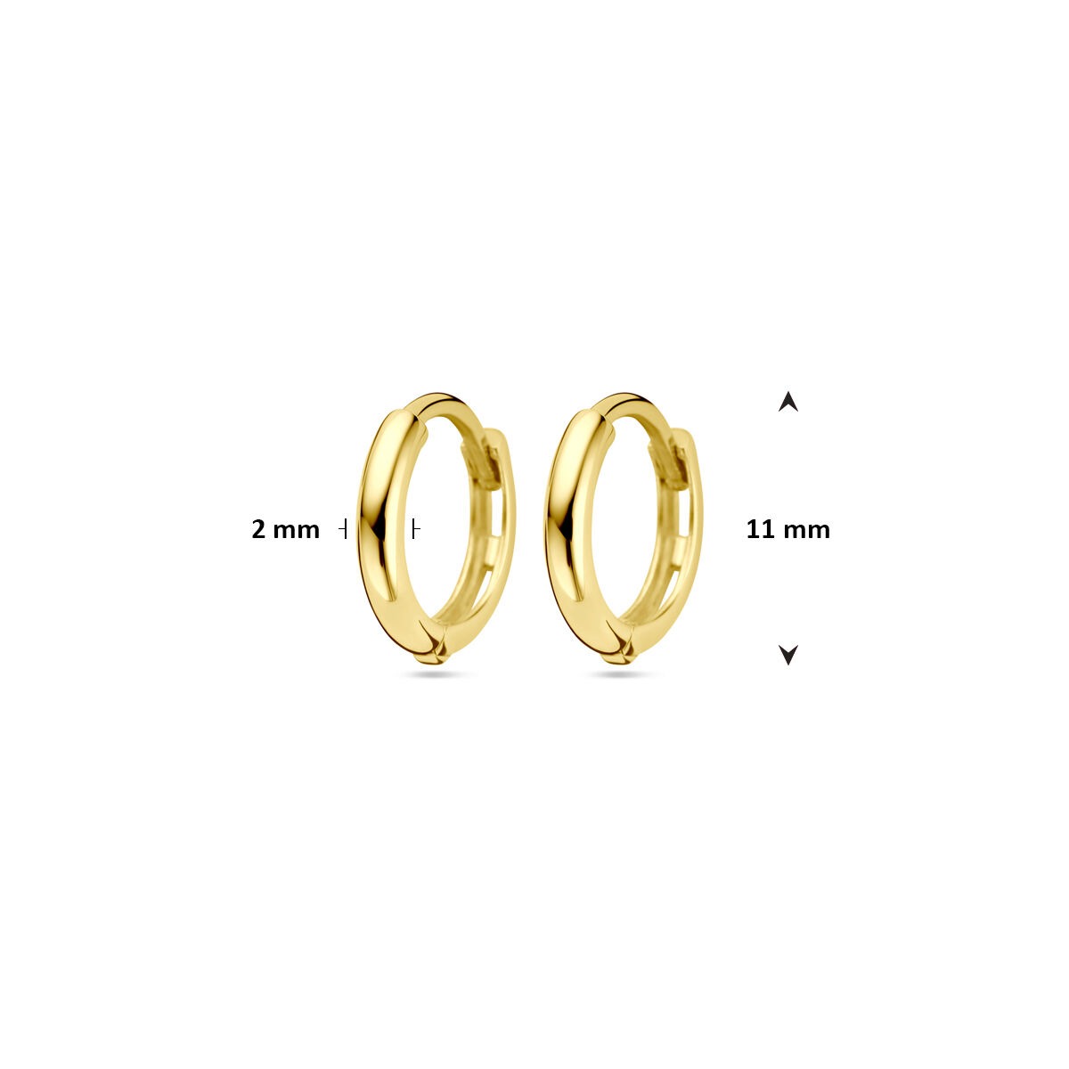 Gelbgoldene Klappcreolen – 9k