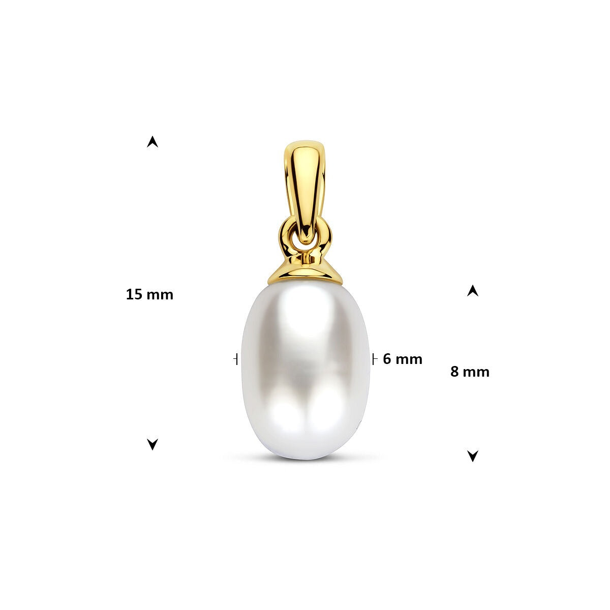 9 Karat Gelbgoldanhänger mit Perle