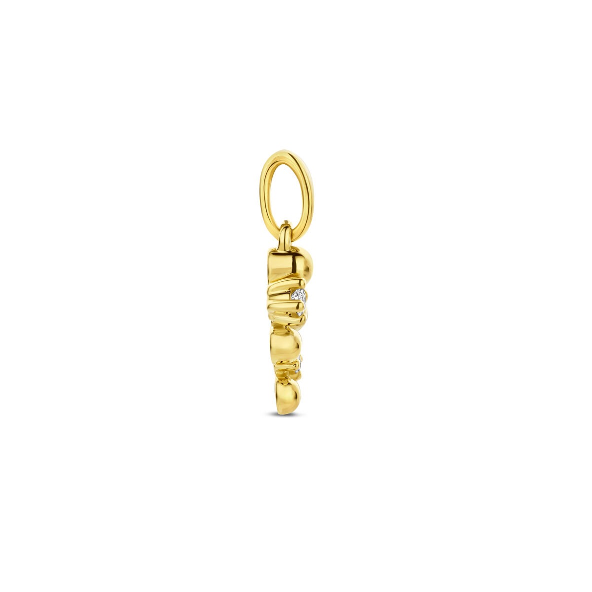 Goldanhänger mit Diamant – 14k Gelbgold
